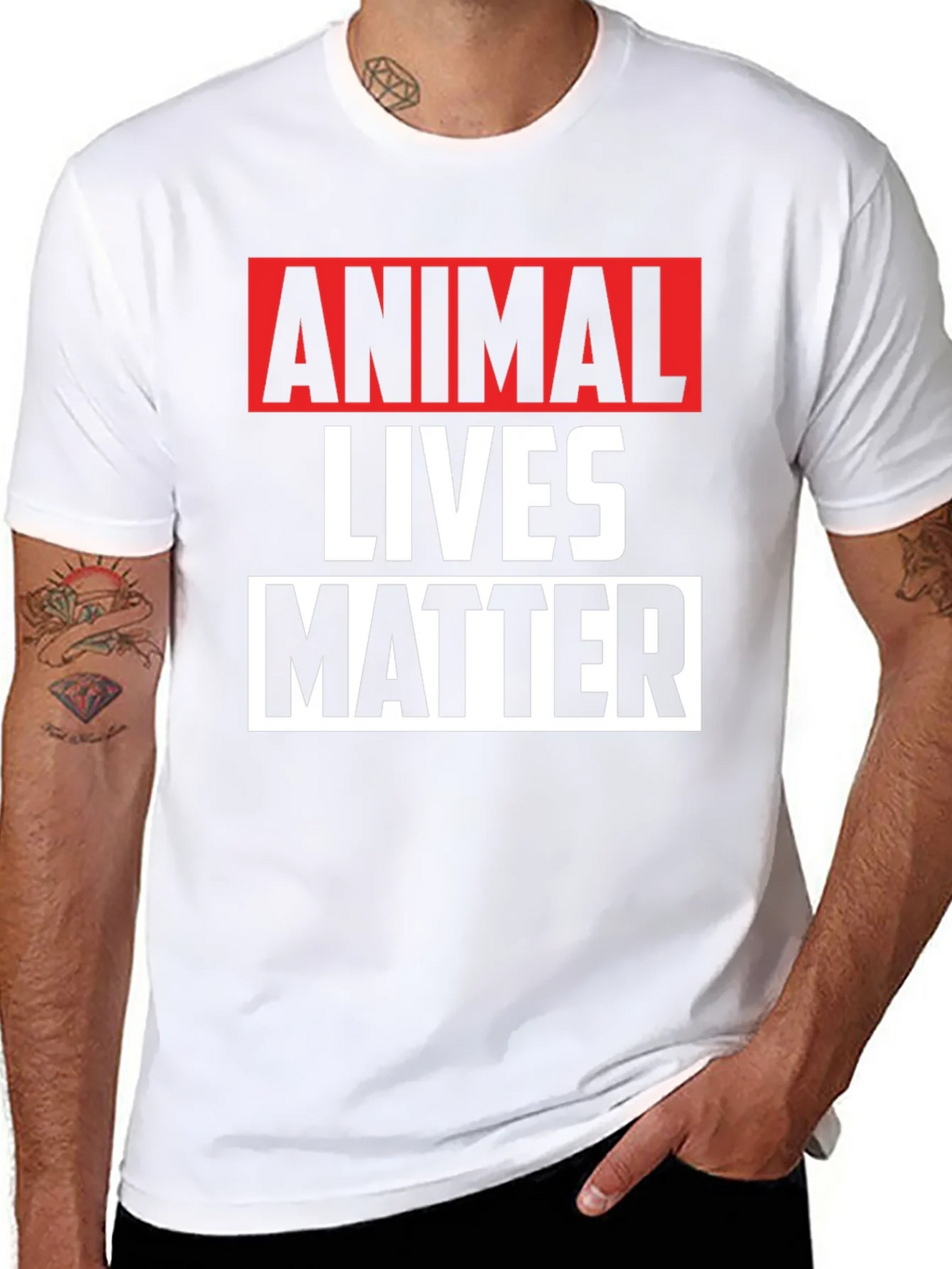 Animal Lives Matter Graphic Tee - Black Unisex T-Shirt product image 7
