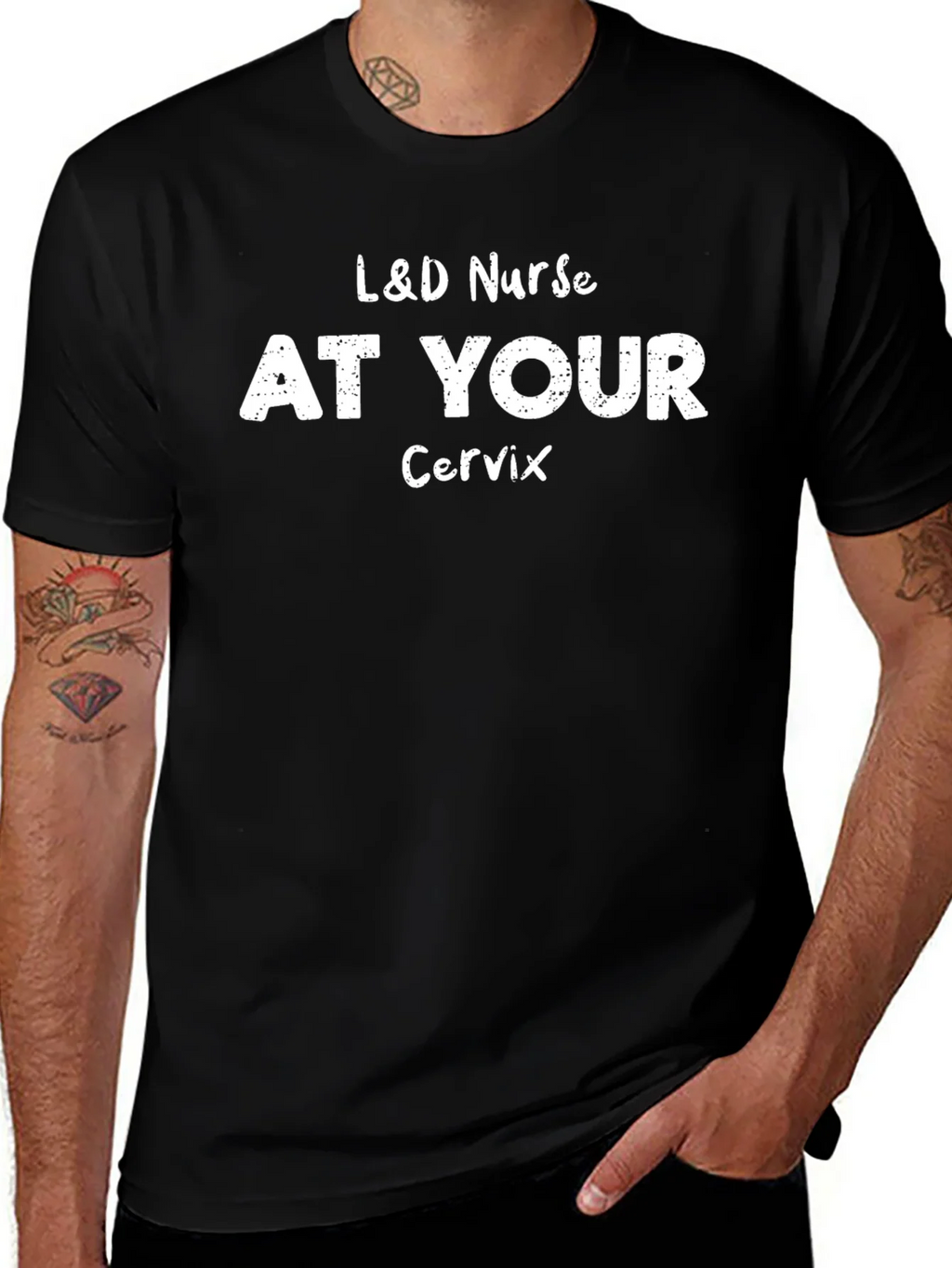 L&D Nurse At Your Cervix Graphic T-Shirt product image 1