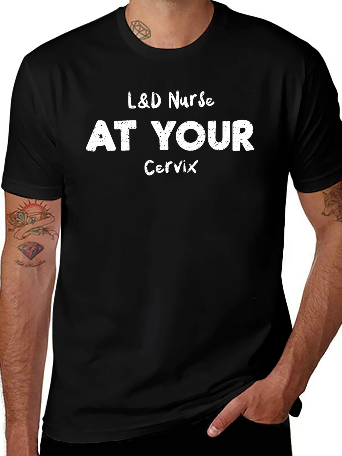 L&D Nurse At Your Cervix Graphic T-Shirt product image 1