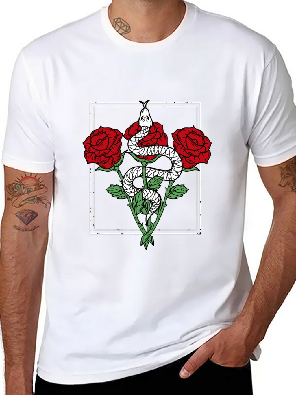 Snake & Roses Graphic Tee product image 7
