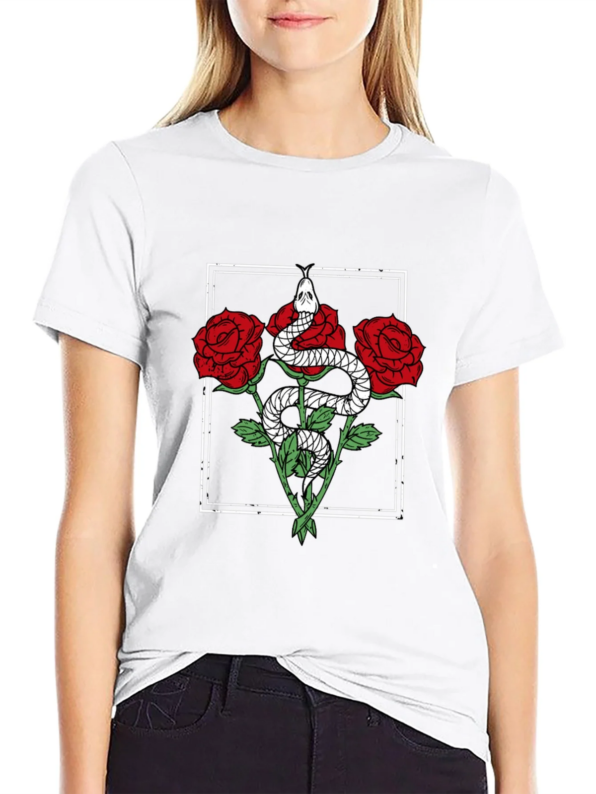 Snake & Roses Graphic Tee product image 8