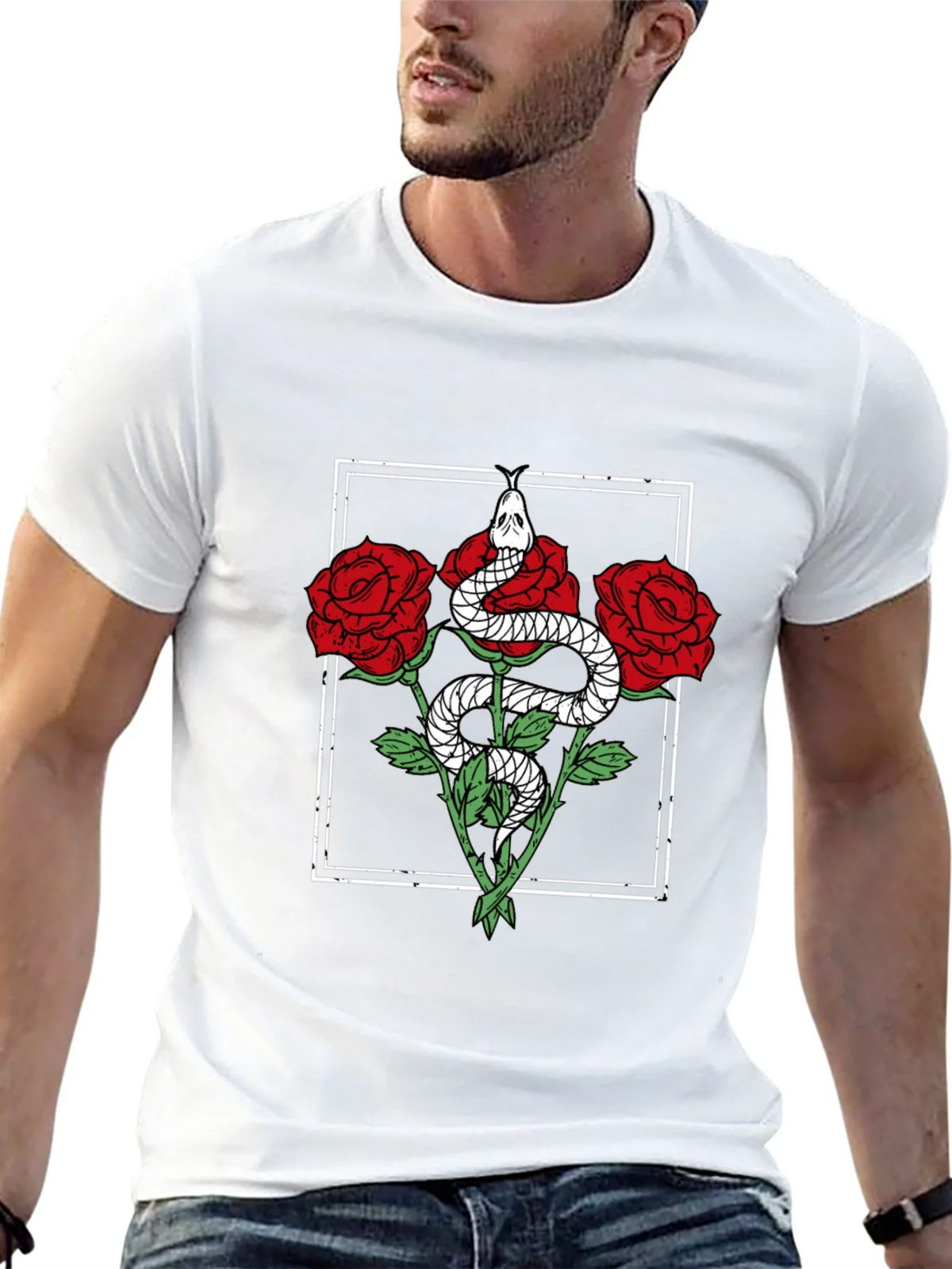 Snake & Roses Graphic Tee product image 12