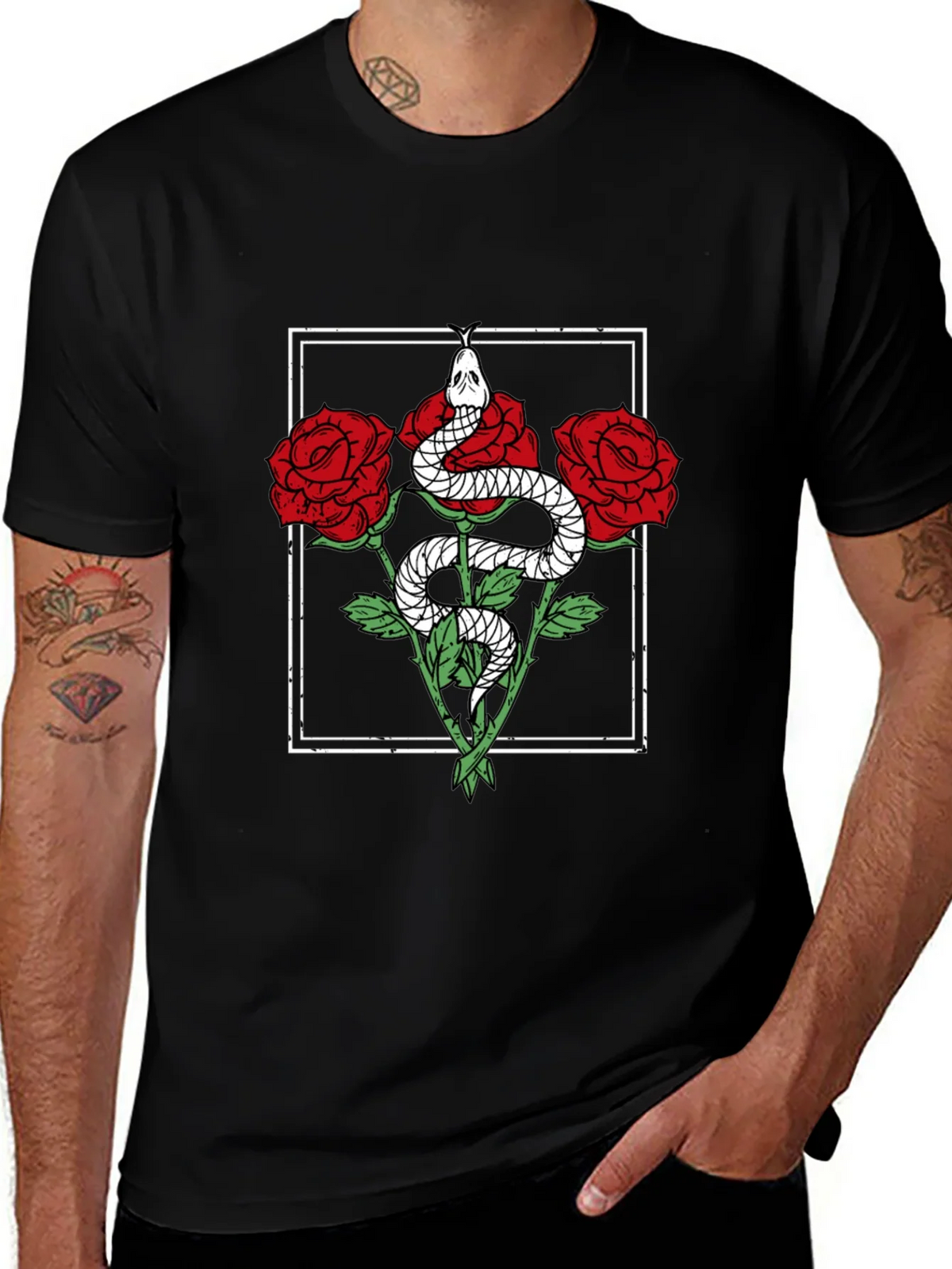 Snake & Roses Graphic Tee product image 1