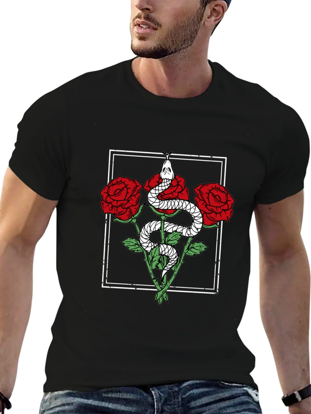 Snake & Roses Graphic Tee product image 6