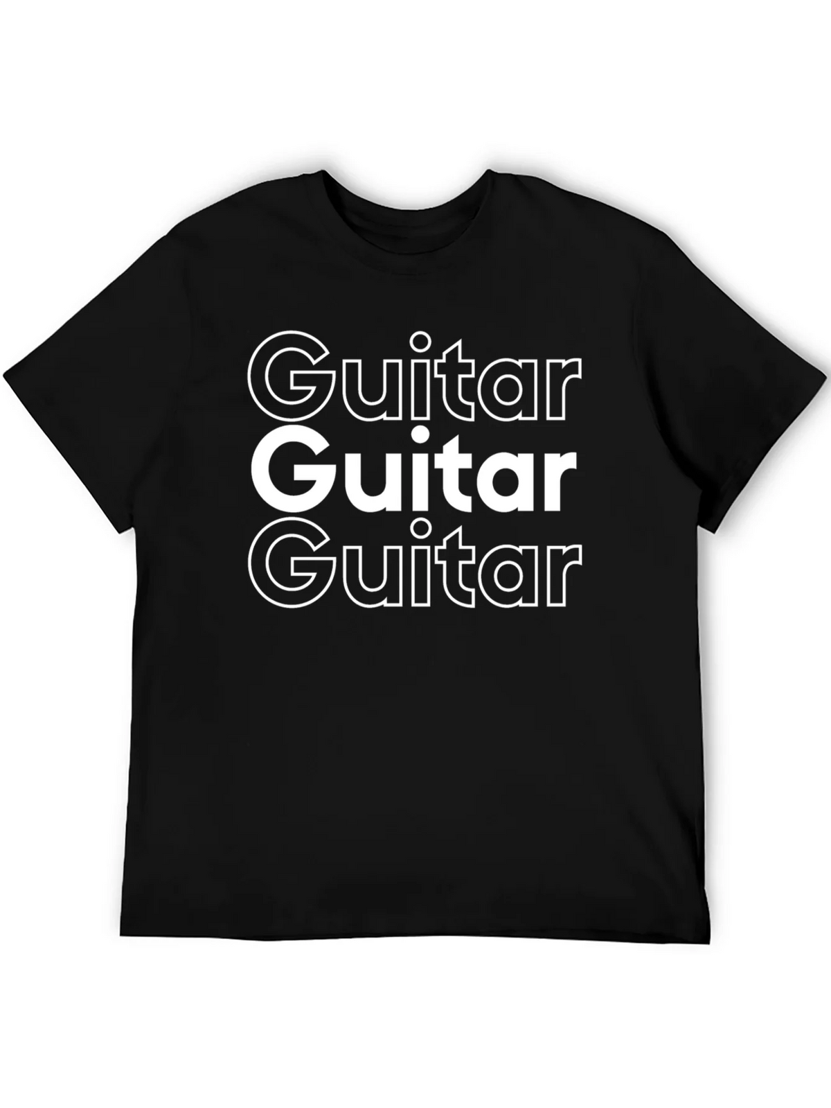 Guitar Tee - Black Cotton T-Shirt product image 5