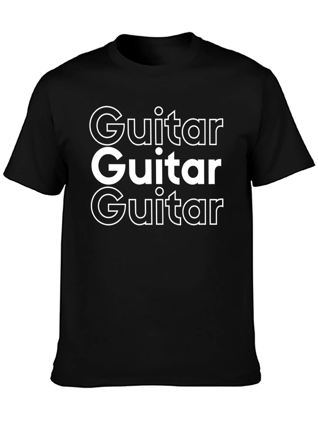 Guitar Tee - Black Cotton T-Shirt product image 3