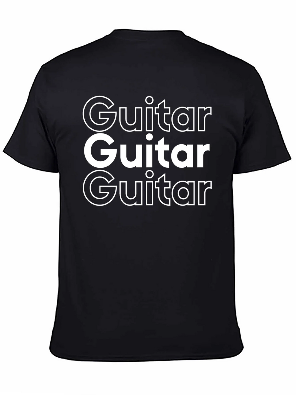 Guitar Tee - Black Cotton T-Shirt product image 4