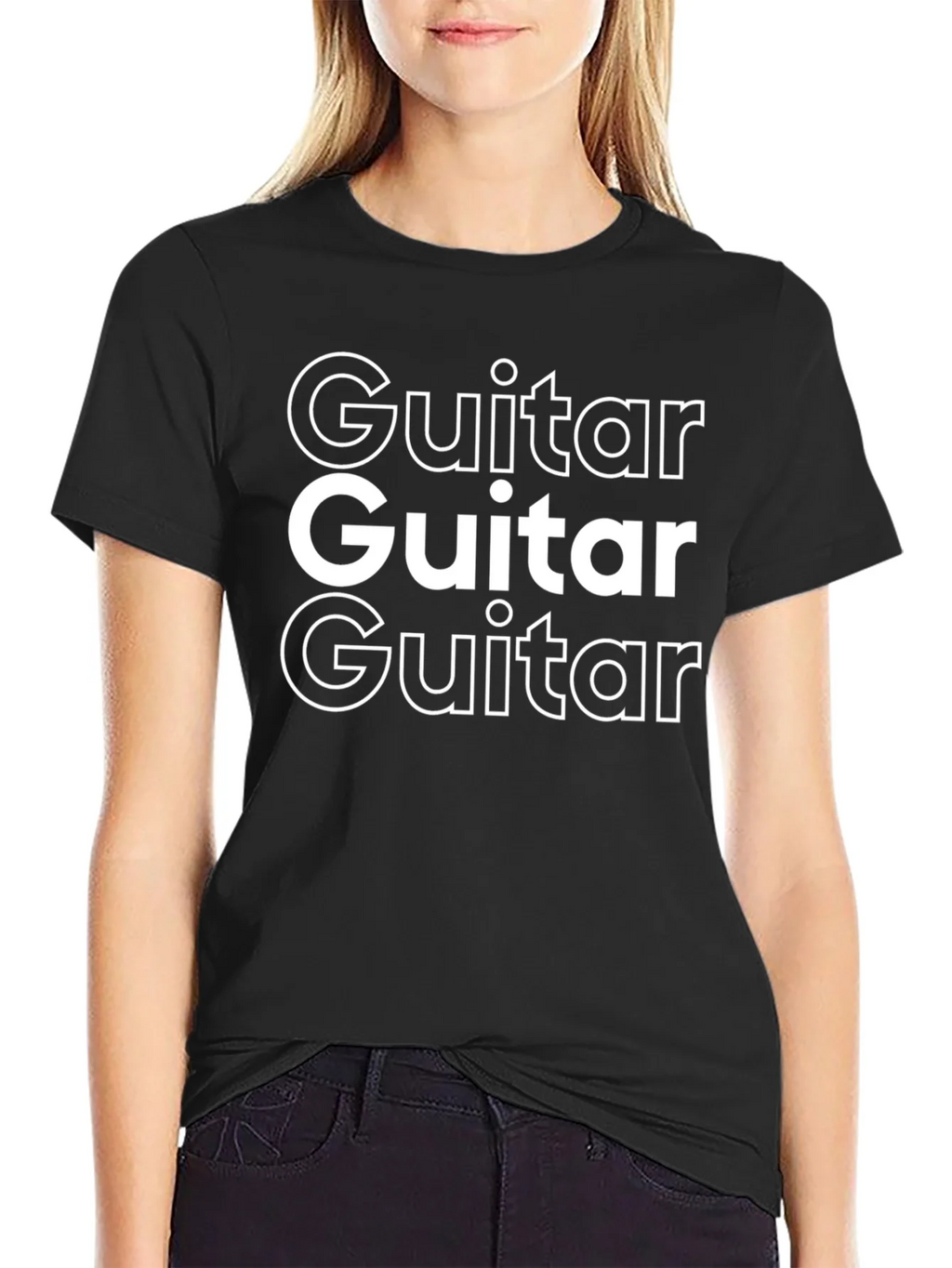 Guitar Tee - Black Cotton T-Shirt product image 2