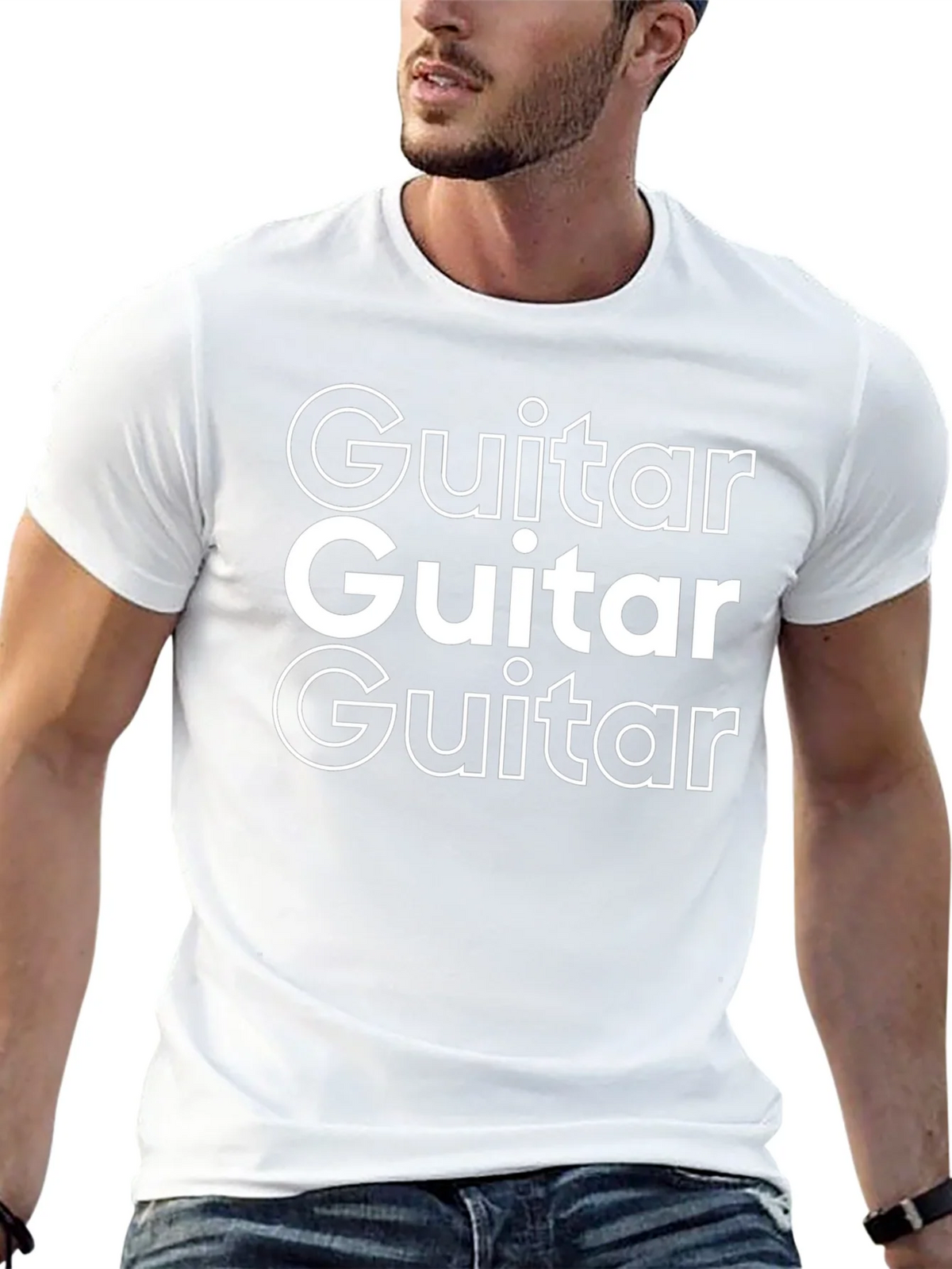 Guitar Tee - Black Cotton T-Shirt product image 11