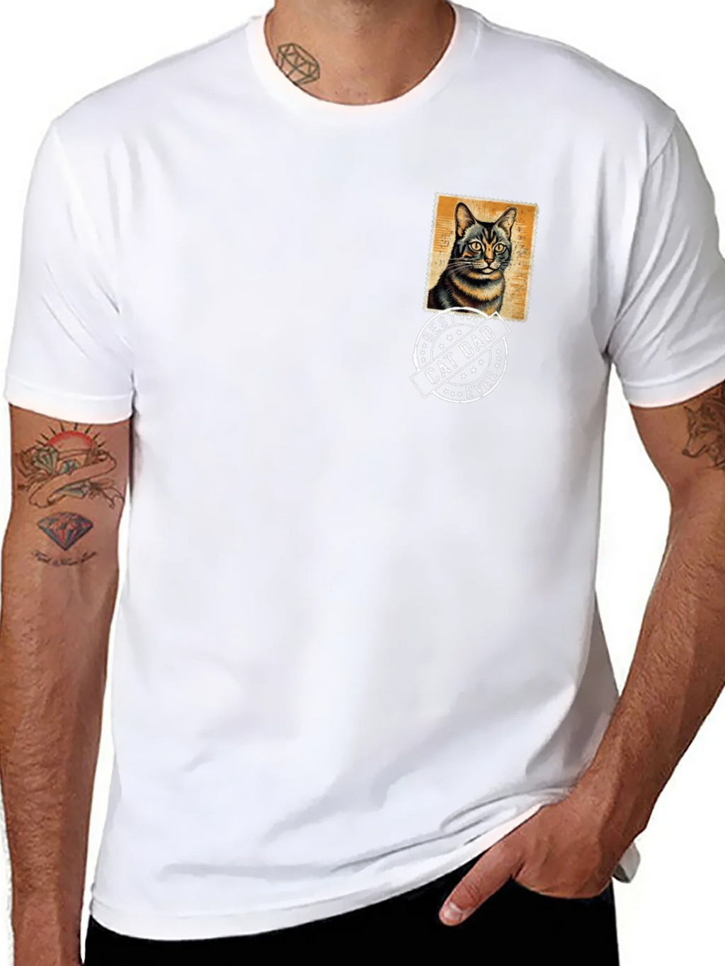 Best Cat Dad Ever Black T-Shirt product image 7
