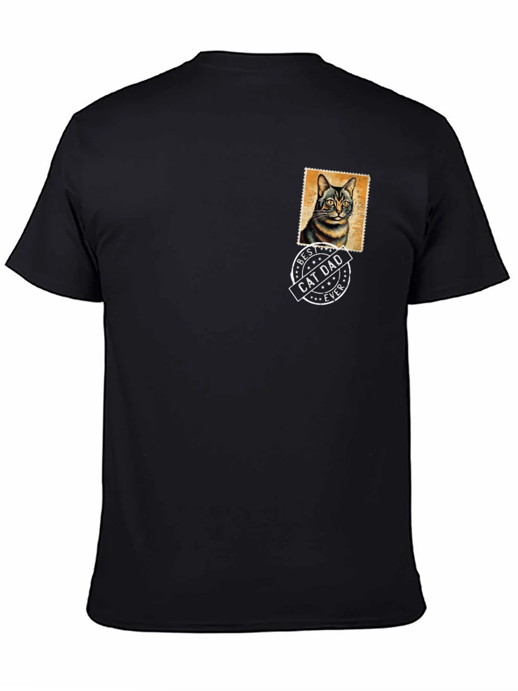 Best Cat Dad Ever Black T-Shirt product image 4