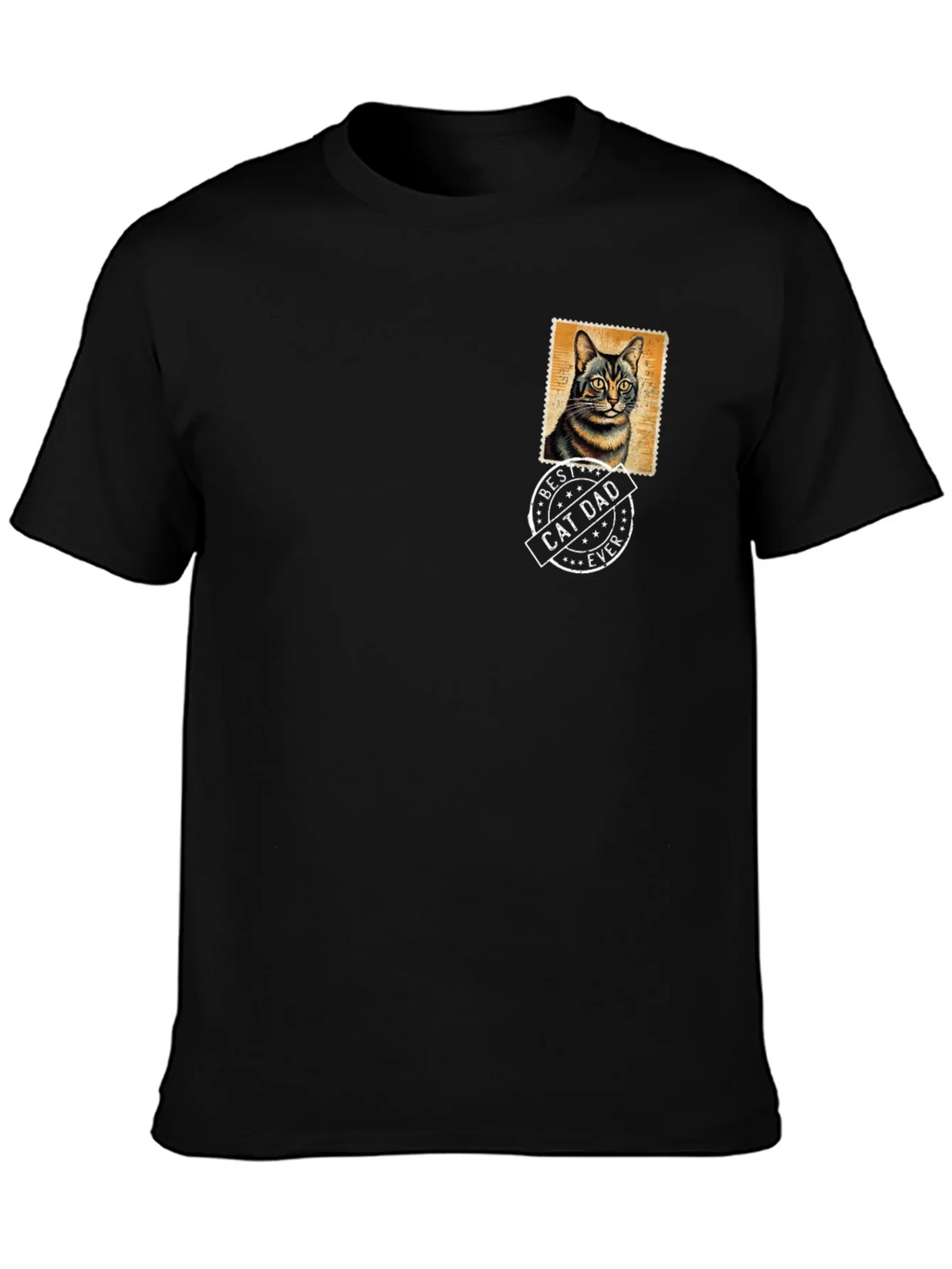 Best Cat Dad Ever Black T-Shirt product image 3