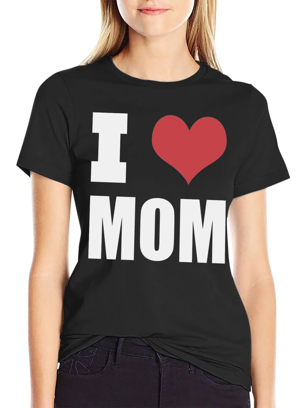 I Heart Mom T-Shirt - Black - Mens Fashion product image 2