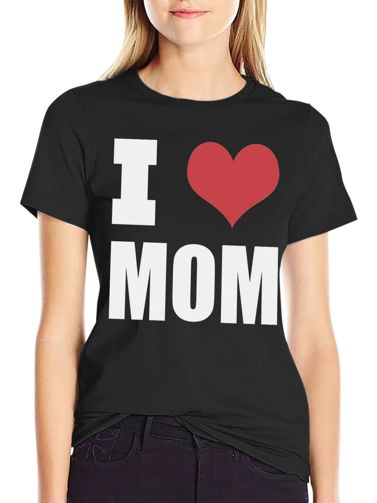 I Heart Mom T-Shirt - Black - Mens Fashion product image 2