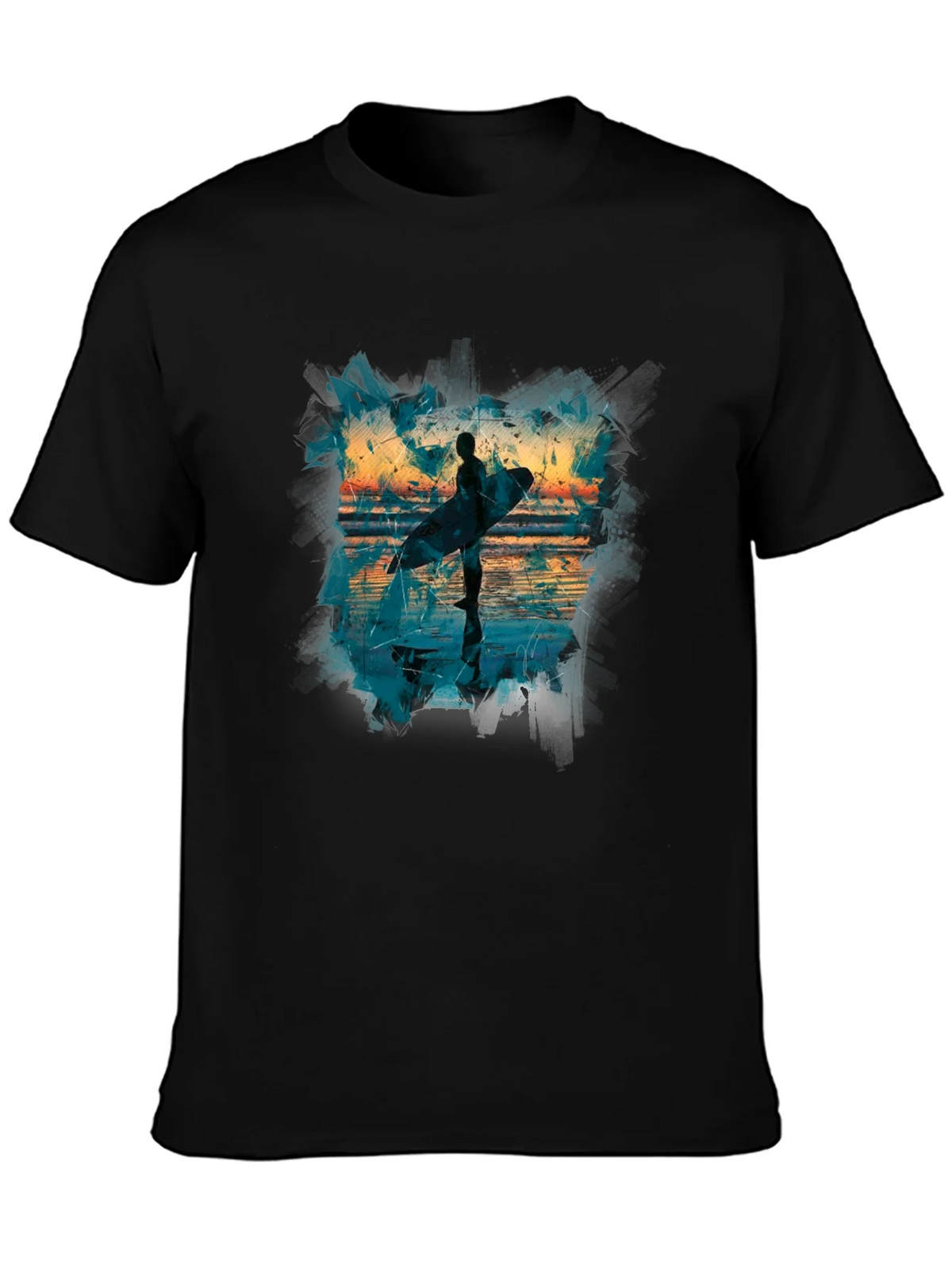 Surfer Silhouette Graphic Tee - Mens Black T-Shirt product image 3