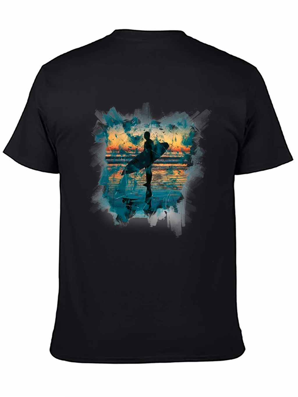 Surfer Silhouette Graphic Tee - Mens Black T-Shirt product image 4