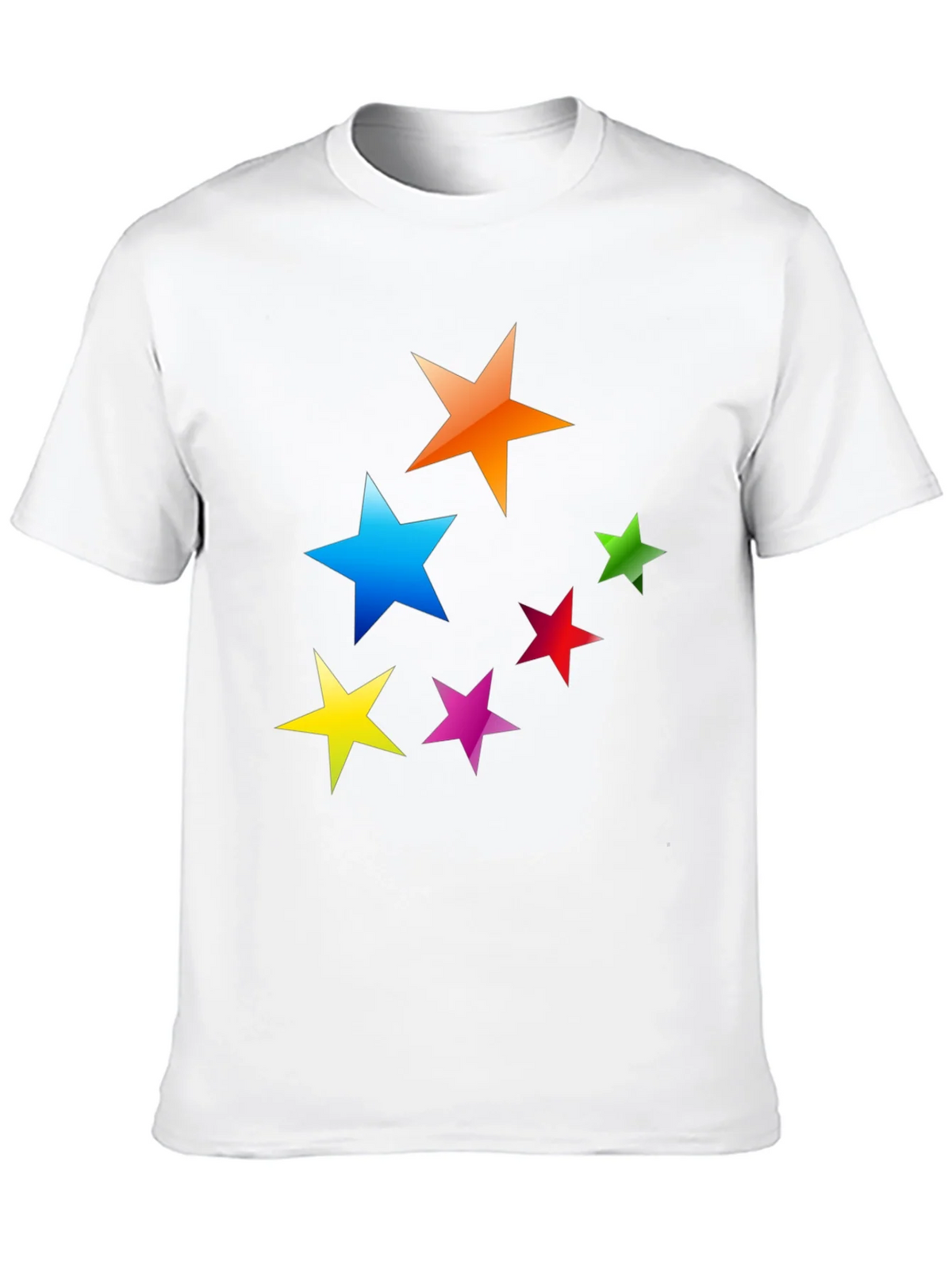 Colorful Stars Graphic T-Shirt - Casual Tee product image 9