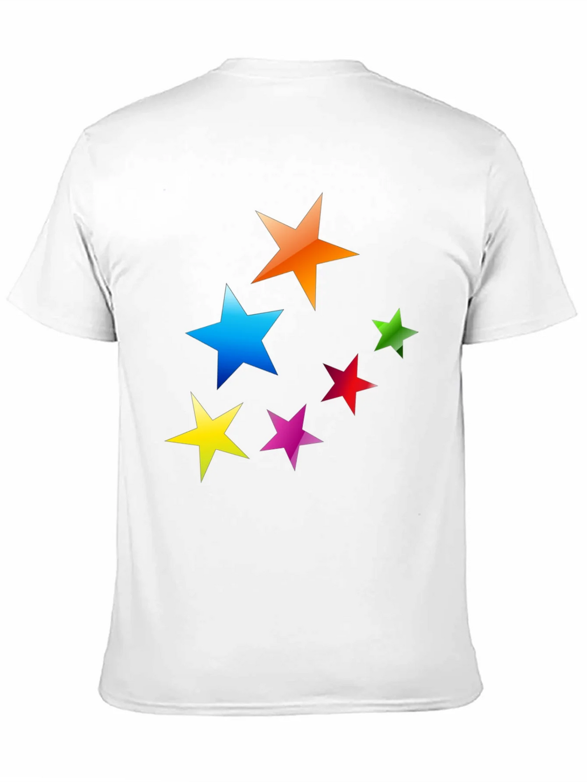 Colorful Stars Graphic T-Shirt - Casual Tee product image 10