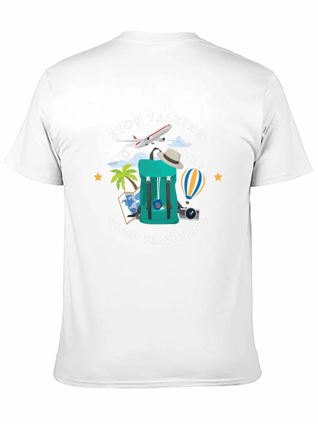 Stop Talking Start Traveling Graphic T-Shirt