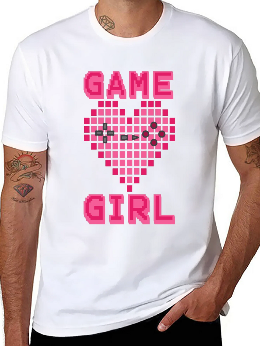 Game Girl Pixel Heart Graphic Tee - Gamer Gift product image 7