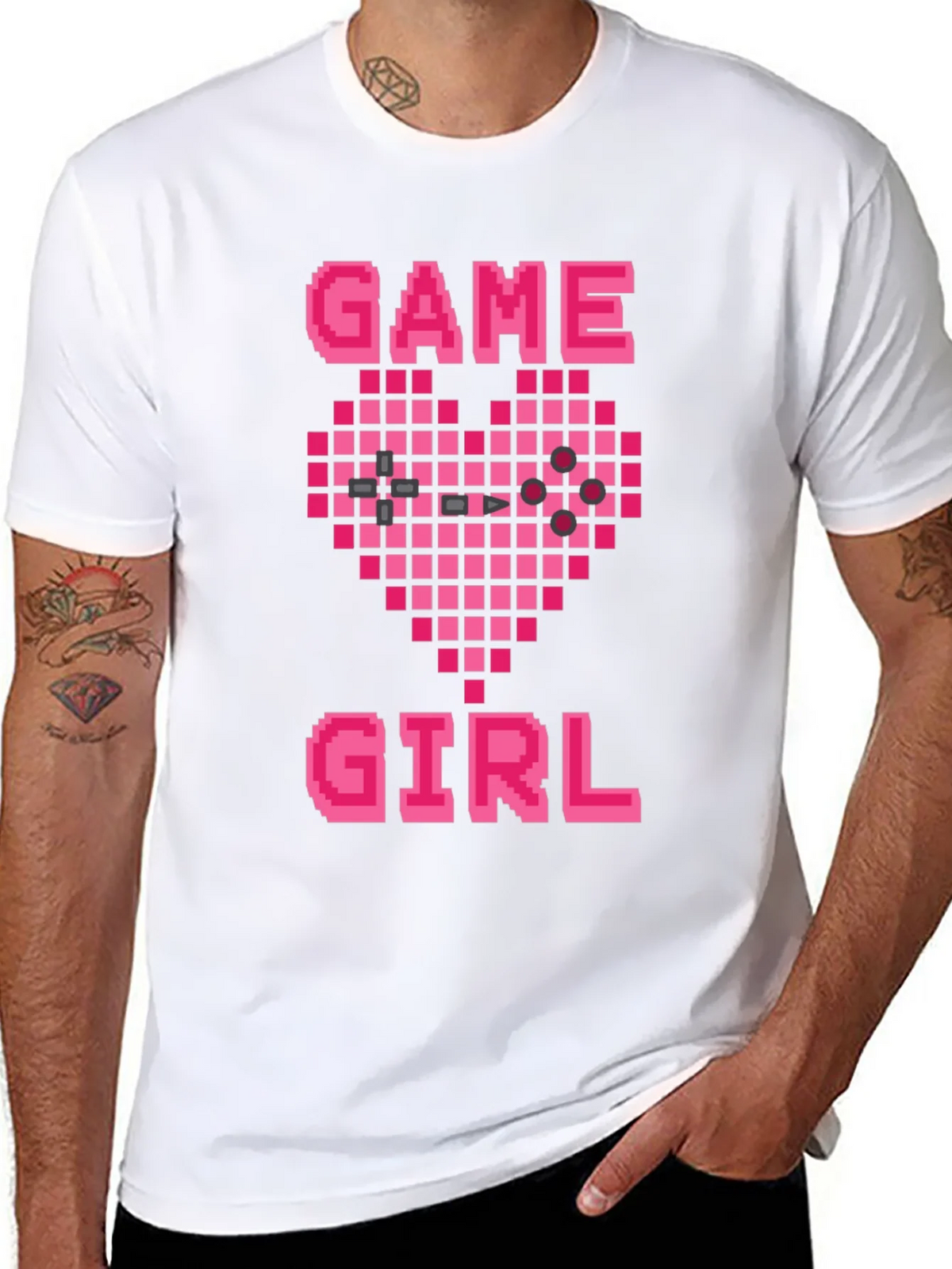 Game Girl Pixel Heart Graphic Tee - Gamer Gift product image 7