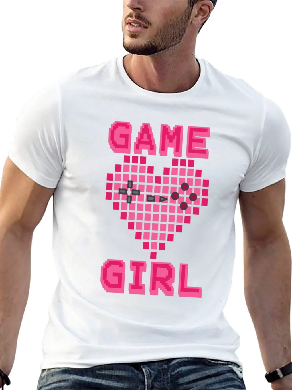 Game Girl Pixel Heart Graphic Tee - Gamer Gift product image 12
