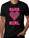 Game Girl Pixel Heart Graphic Tee - Gamer Gift product image 1