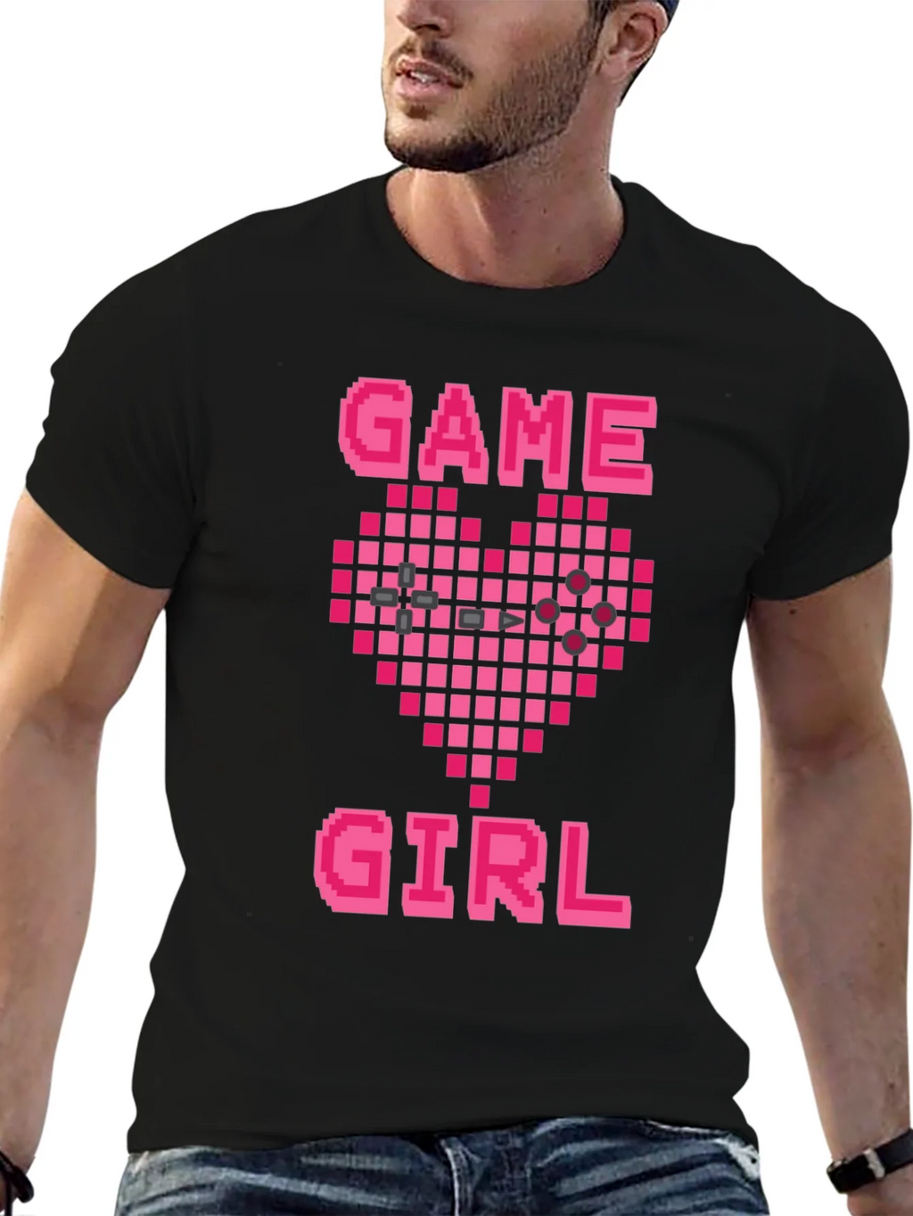 Game Girl Pixel Heart Graphic Tee - Gamer Gift product image 6