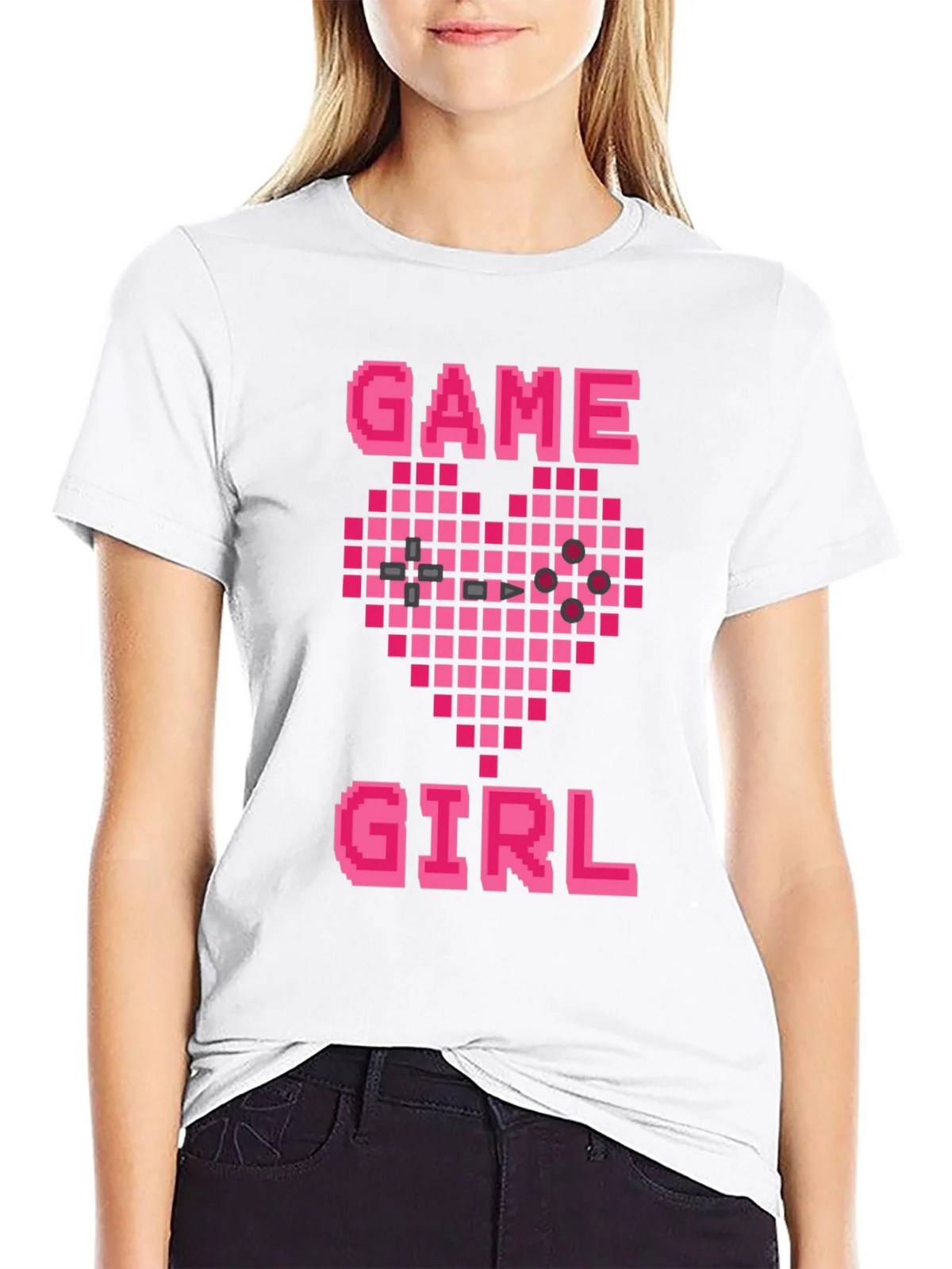 Game Girl Pixel Heart Graphic Tee - Gamer Gift product image 8