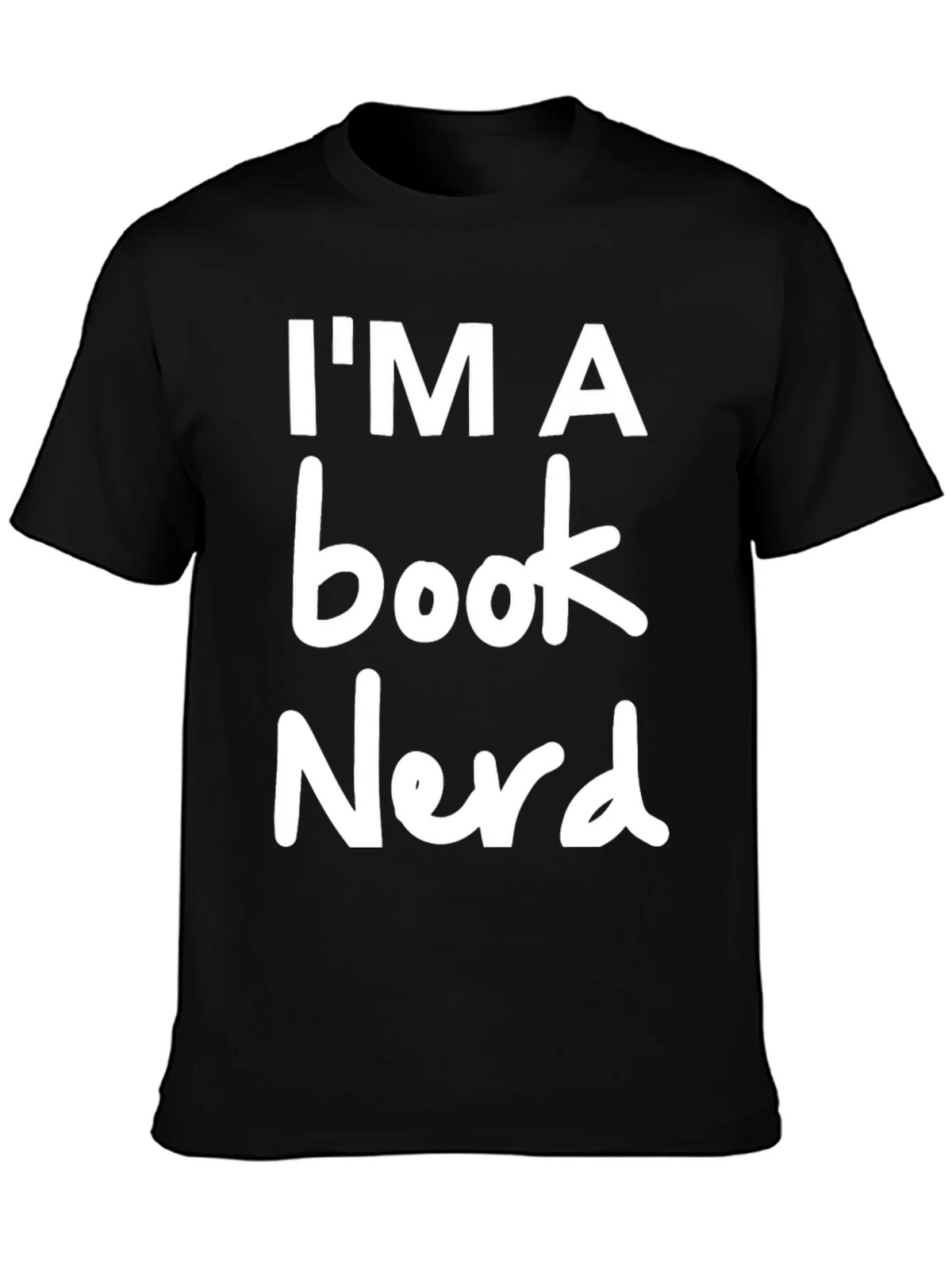 Im a Book Nerd T-Shirt - Black Crew Neck Novelty Tee product image 3