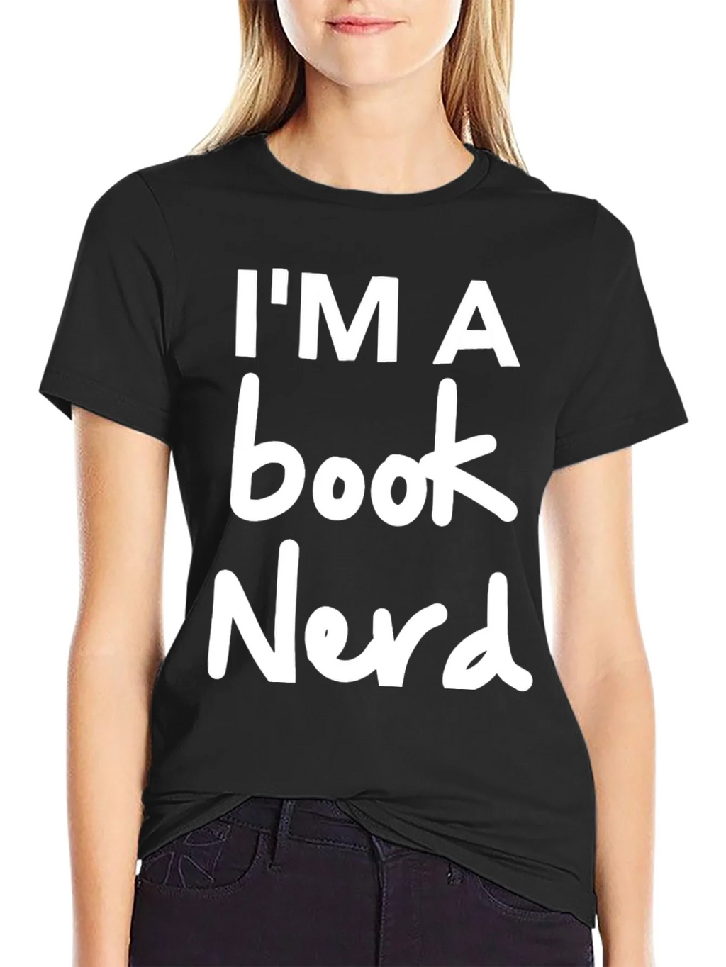 Im a Book Nerd T-Shirt - Black Crew Neck Novelty Tee product image 2