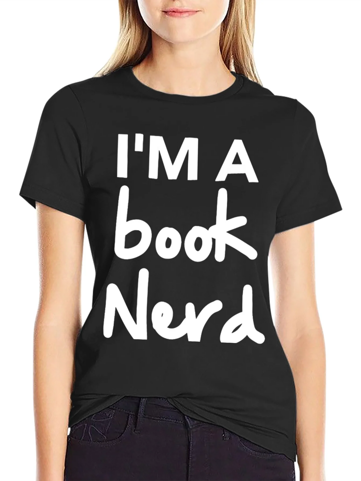 Im a Book Nerd T-Shirt - Black Crew Neck Novelty Tee product image 2