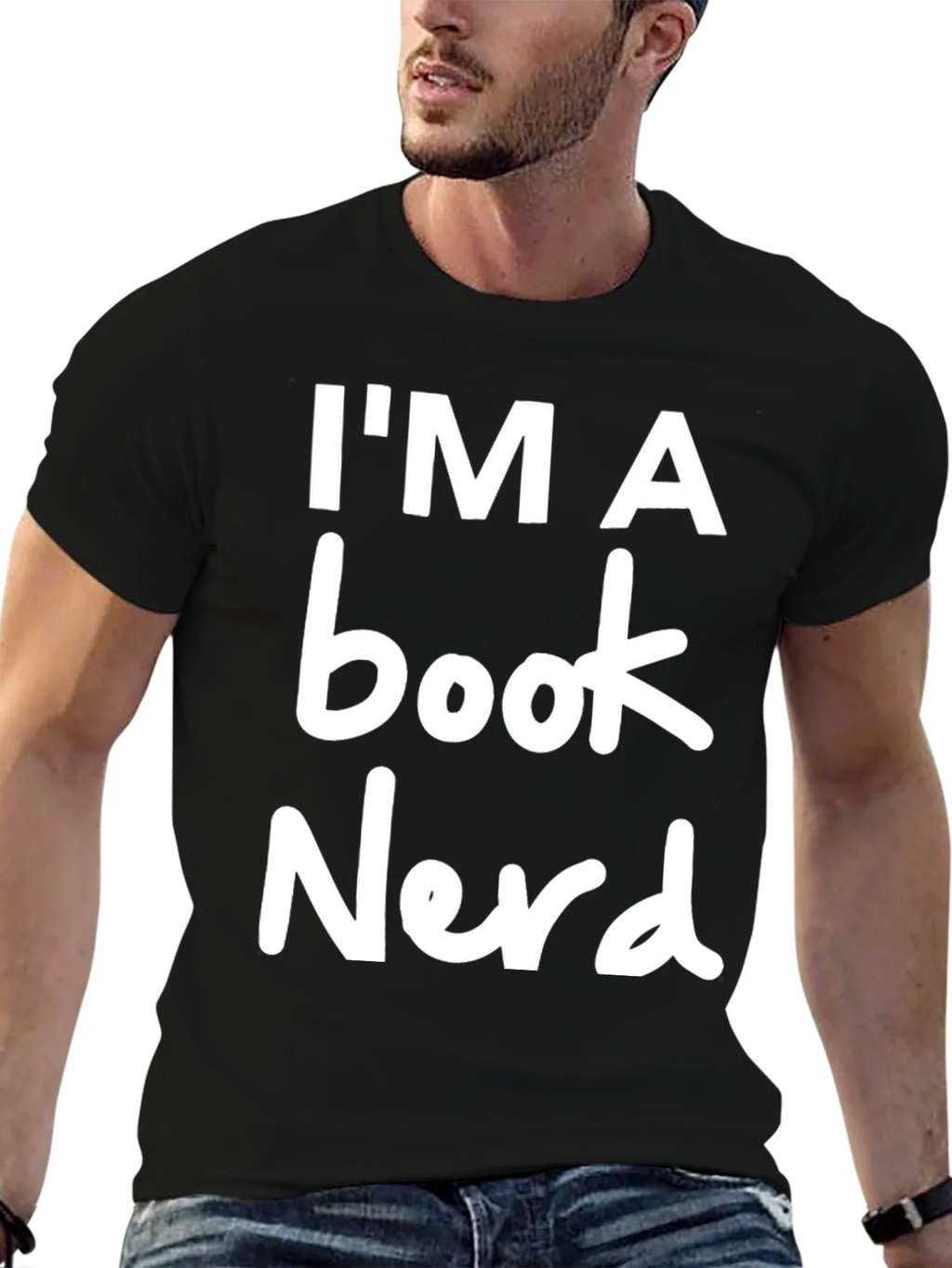 Im a Book Nerd T-Shirt - Black Crew Neck Novelty Tee product image 6