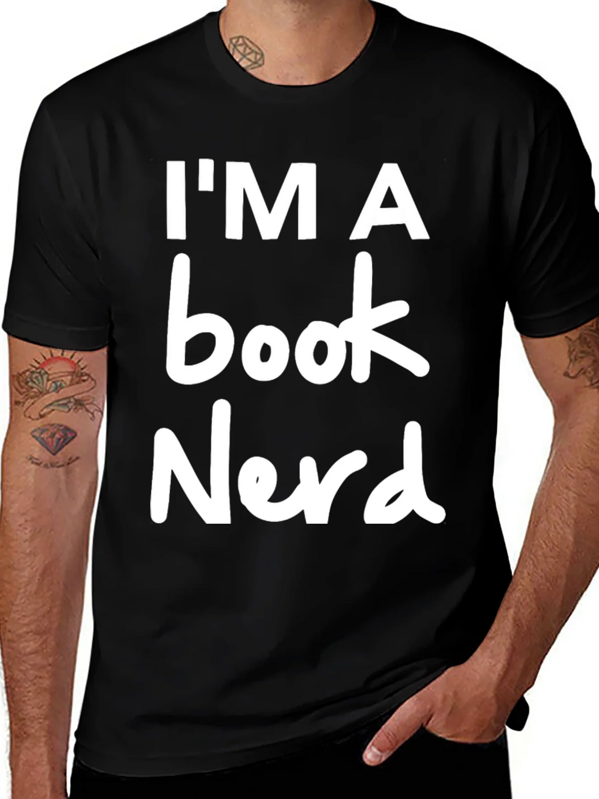 Im a Book Nerd T-Shirt - Black Crew Neck Novelty Tee product image 1