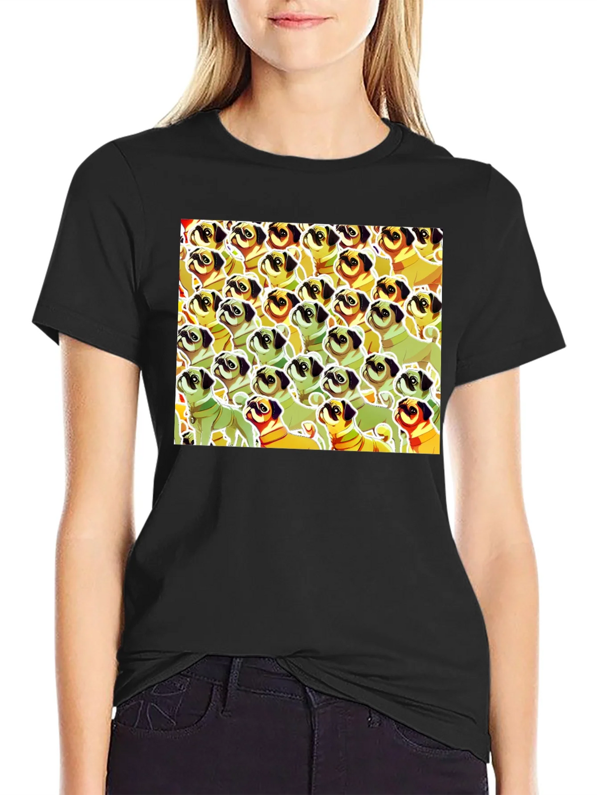 Pug Pattern Graphic T-Shirt - Unique Dog Lover Tee product image 2