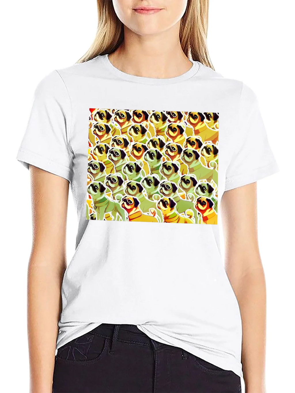 Pug Pattern Graphic T-Shirt - Unique Dog Lover Tee product image 8