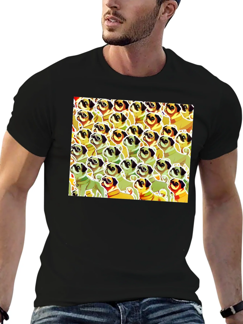Pug Pattern Graphic T-Shirt - Unique Dog Lover Tee product image 6