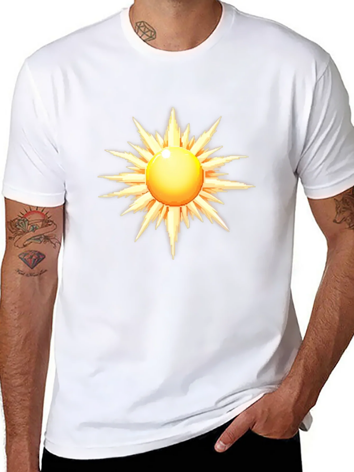 Radiant Sun Graphic Black T-Shirt product image 7