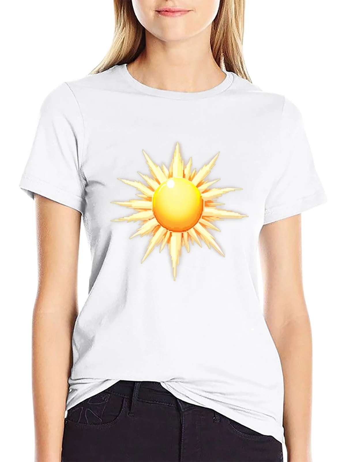 Radiant Sun Graphic Black T-Shirt product image 8