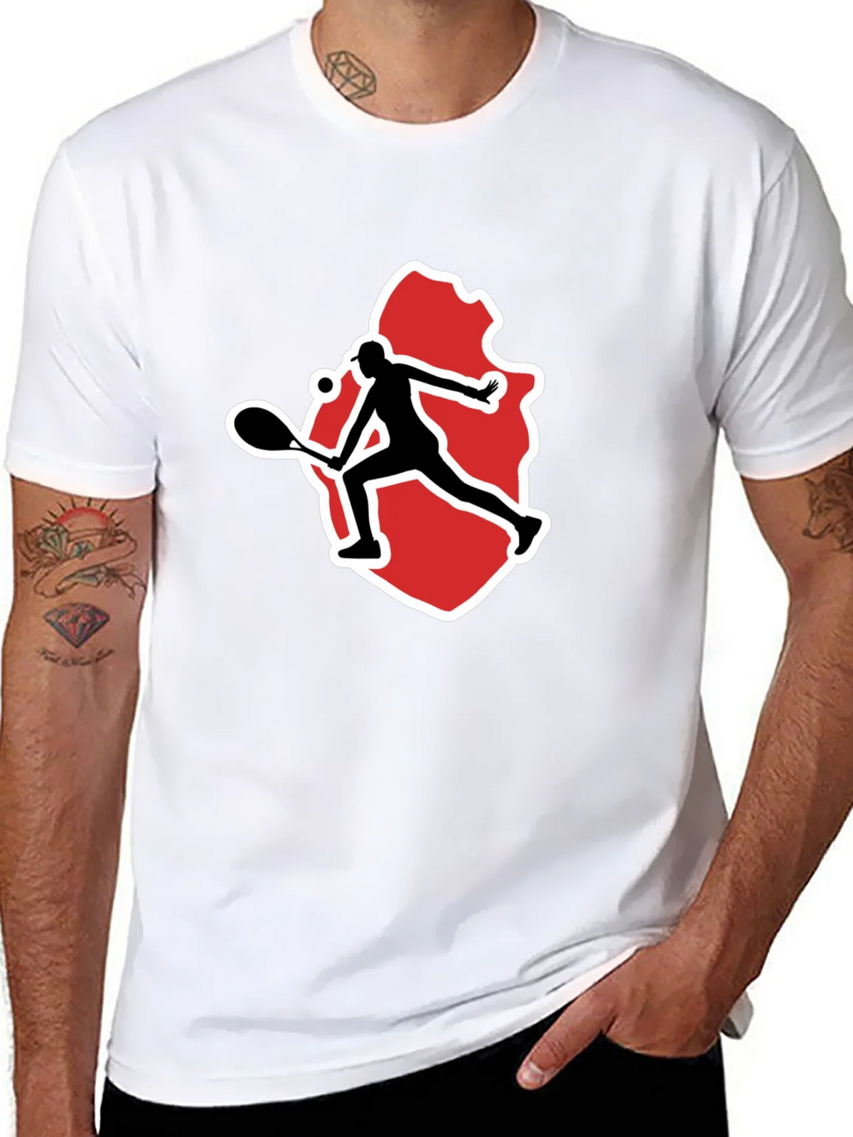 Tennis Player Graphic Tee - Black product image 7
