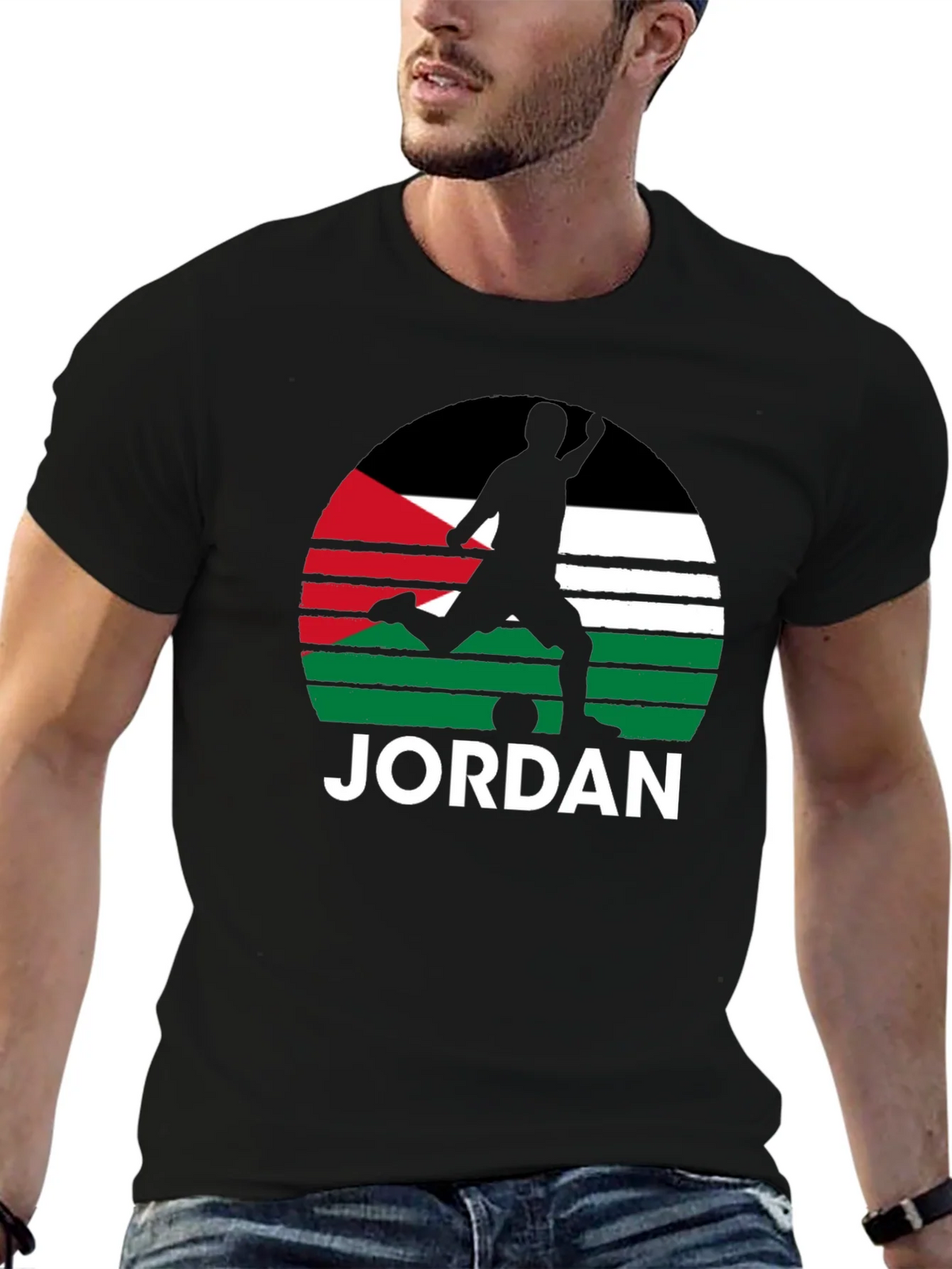 Jordan Soccer Flag Graphic Tee - Black product image 6