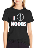 I Target Noobs Black T-Shirt - Gaming Humor Tee product image 2