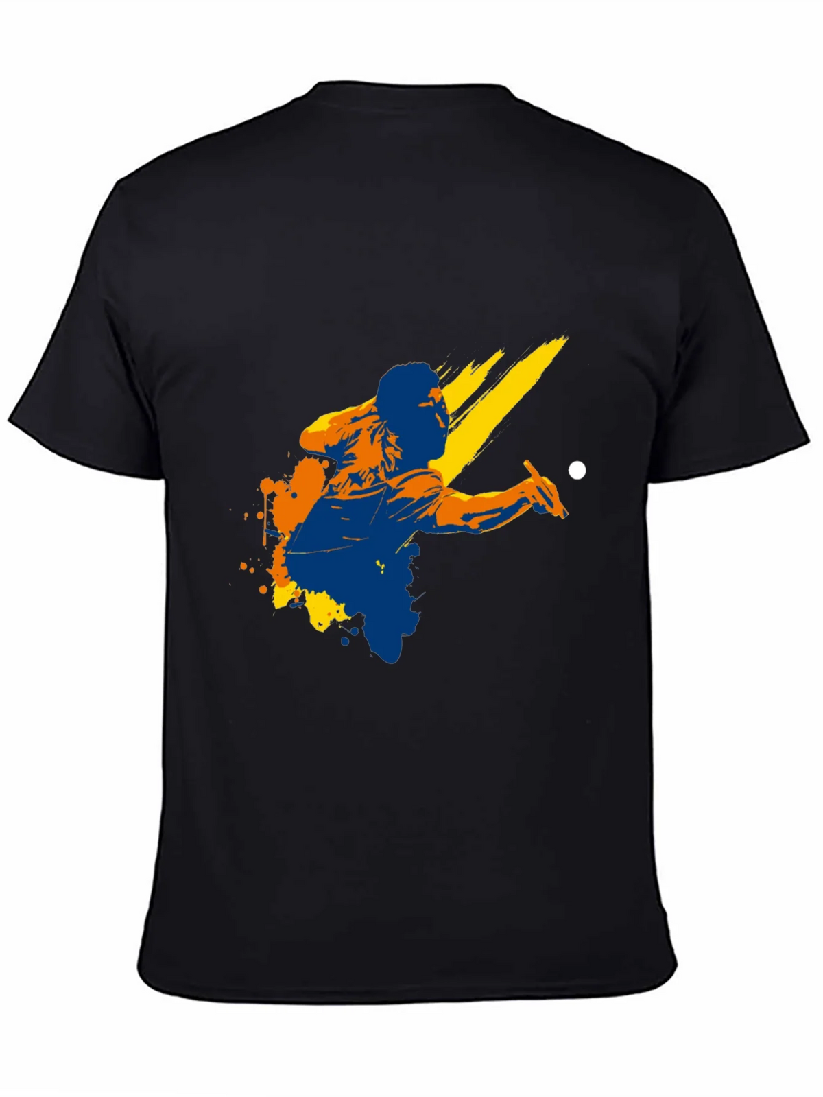Graphic Print Black T-Shirt - Billiards Player Design product image 4