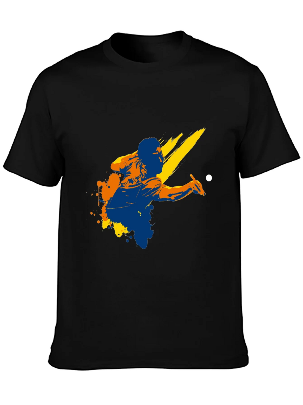 Graphic Print Black T-Shirt - Billiards Player Design product image 3
