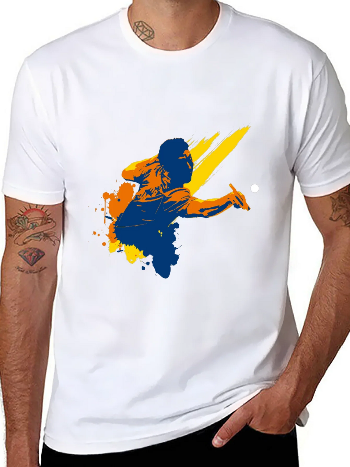 Graphic Print Black T-Shirt - Billiards Player Design product image 7