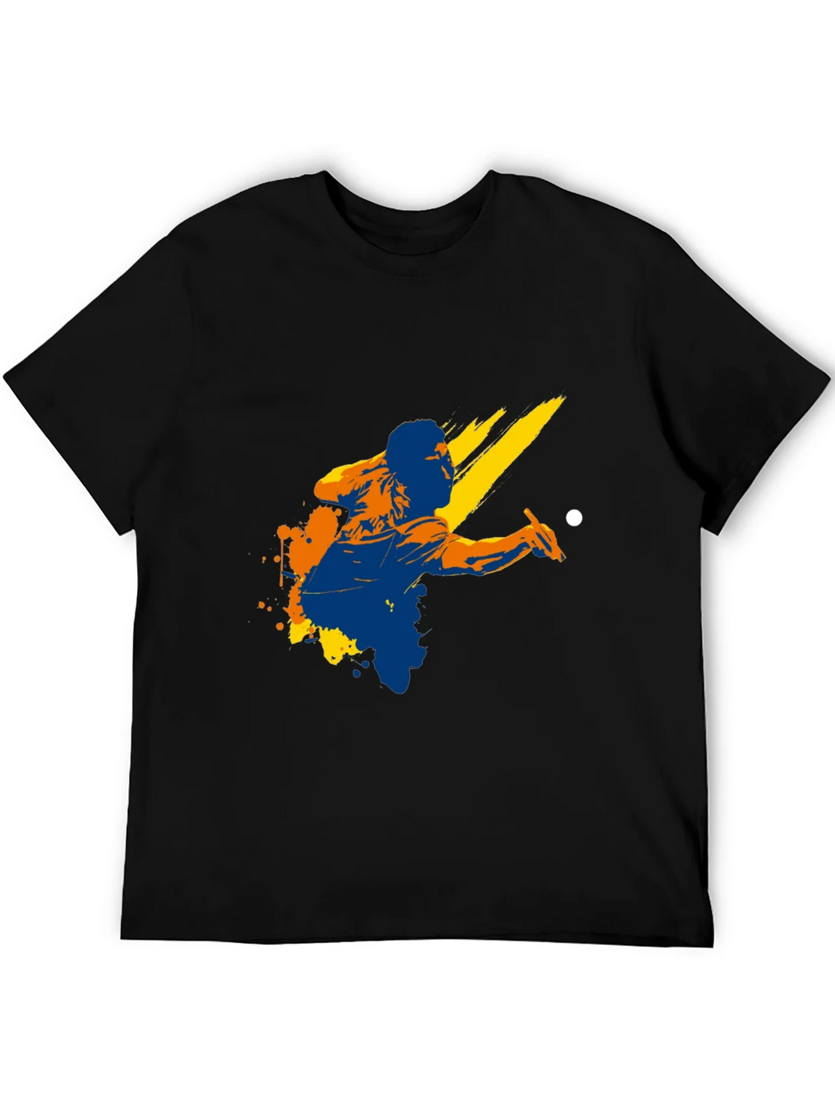 Graphic Print Black T-Shirt - Billiards Player Design product image 5
