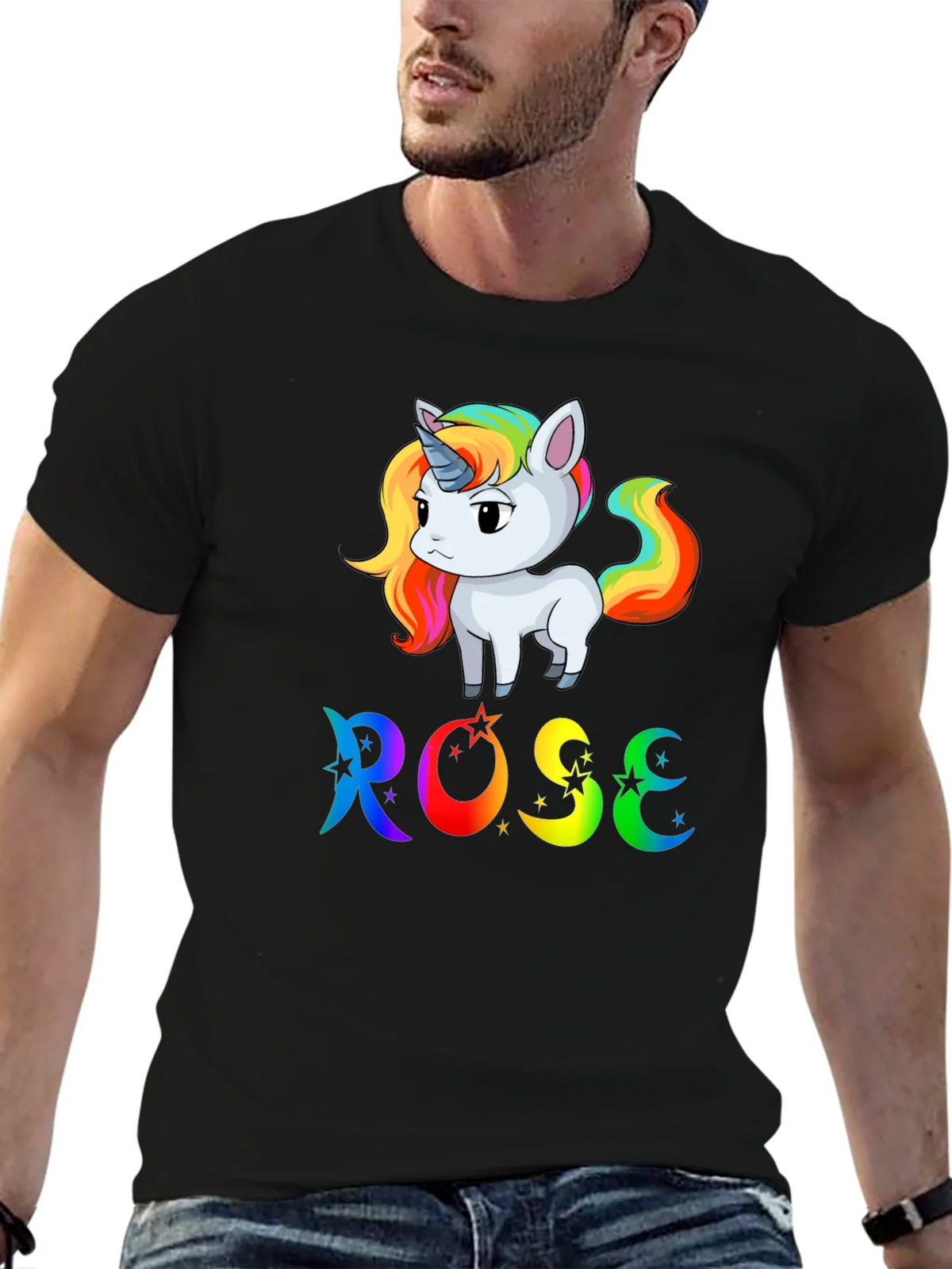 Rose Unicorn Rainbow T-Shirt - Cute & Colorful product image 6