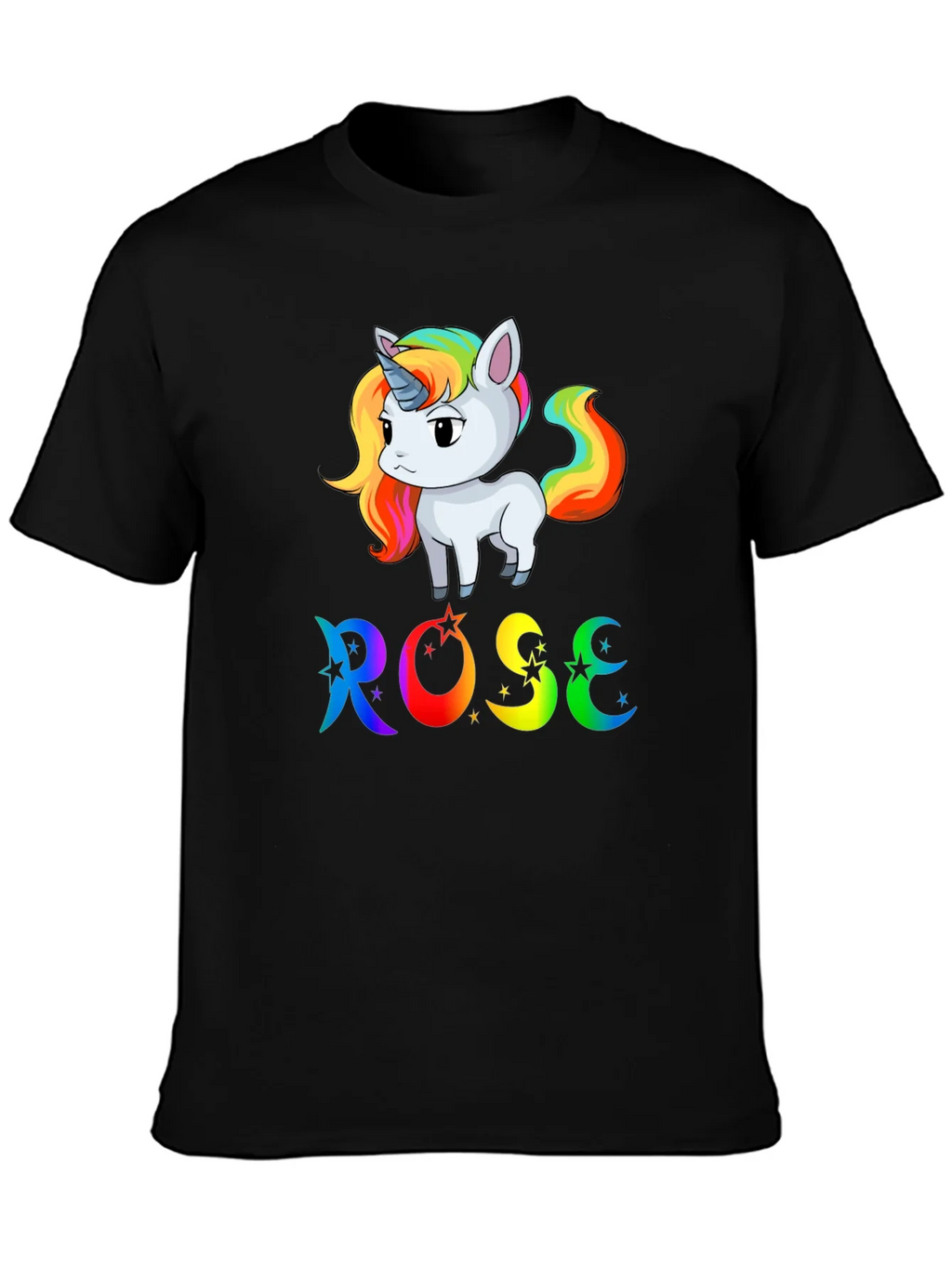 Rose Unicorn Rainbow T-Shirt - Cute & Colorful product image 3