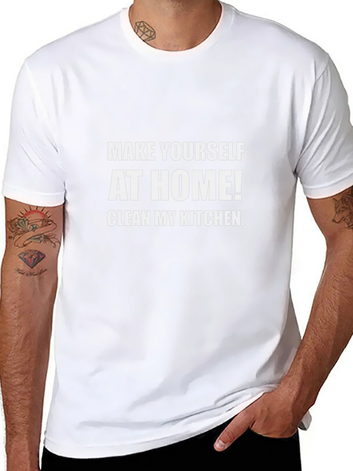 Funny Novelty T-Shirt: Make Yourself At Home Clean My product image 7