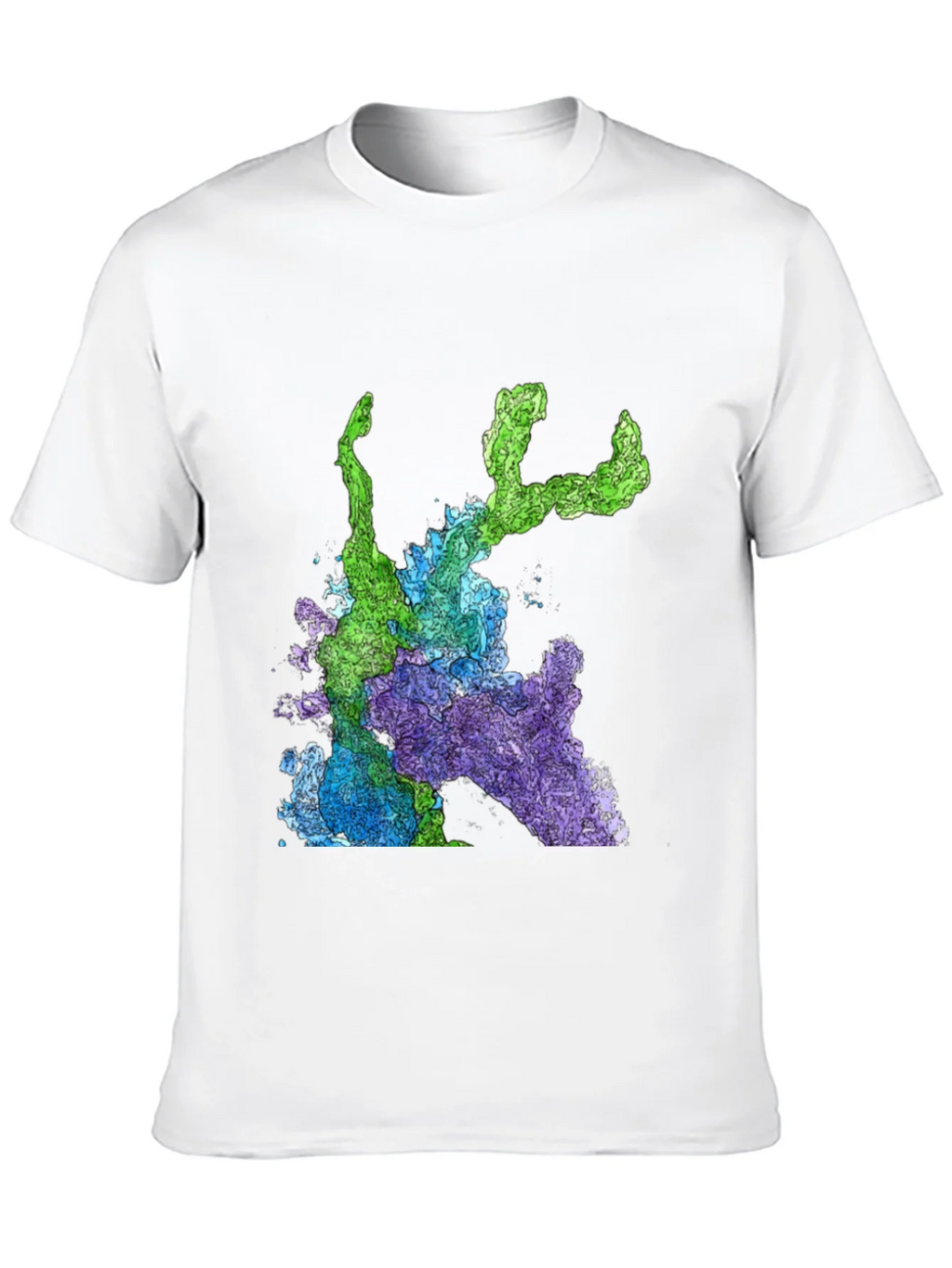 Abstract Art Graphic Print T-Shirt - Mens Black Tee product image 7